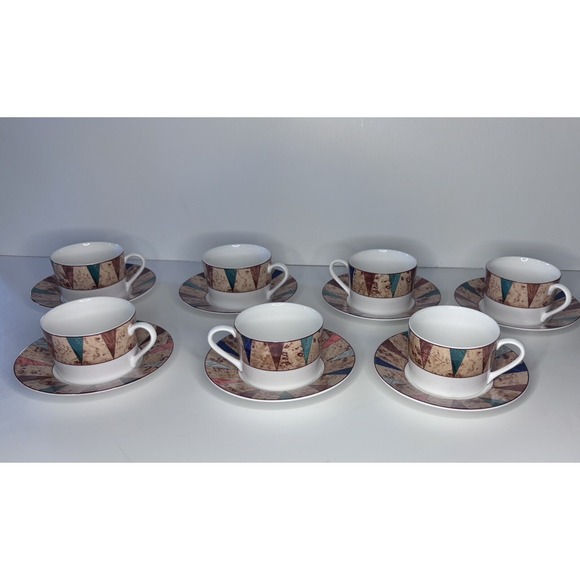 Christopher Stuart Other - Set Of 7 Christopher Stuart VILLA D'ESTE Cup & Saucer 2 1/4"